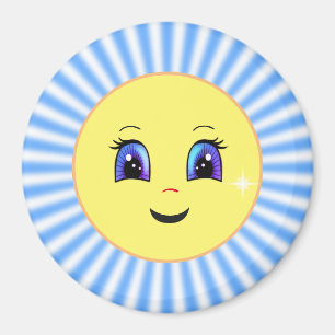 Modern Cute Sun Face Magnet