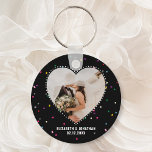 Modern Cute Whimsical Heart Photo Wedding Favor Key Ring<br><div class="desc">Modern Cute Whimsical Heart Photo Wedding Favor Keychain</div>