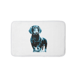 Modern dachshund design   bath mat