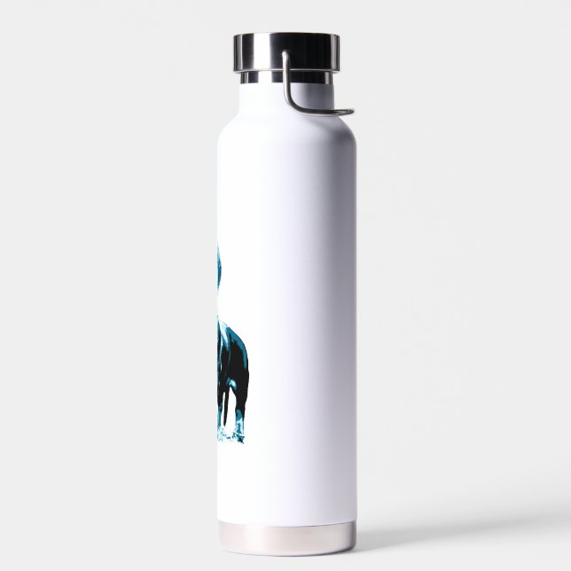 Modern dachshund design   water bottle (Left)