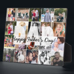 Modern DAD 20 Photo Collage Happy Father's Day Plaque<br><div class="desc">Modern DAD 20 Photo Collage Happy Father's Day Plaque</div>