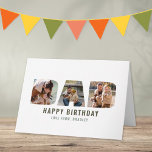 Modern "DAD" Cutout 3 Photo Birthday Card<br><div class="desc">Show your dad just how much you love him on his birthday with this trendy custom photo greeting card. Easily add your personal message & photos using the "personalise this template" box.</div>