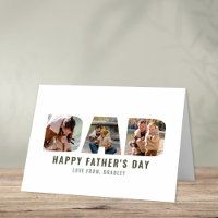 Modern "DAD" Cutout 4 Photo Father's Day