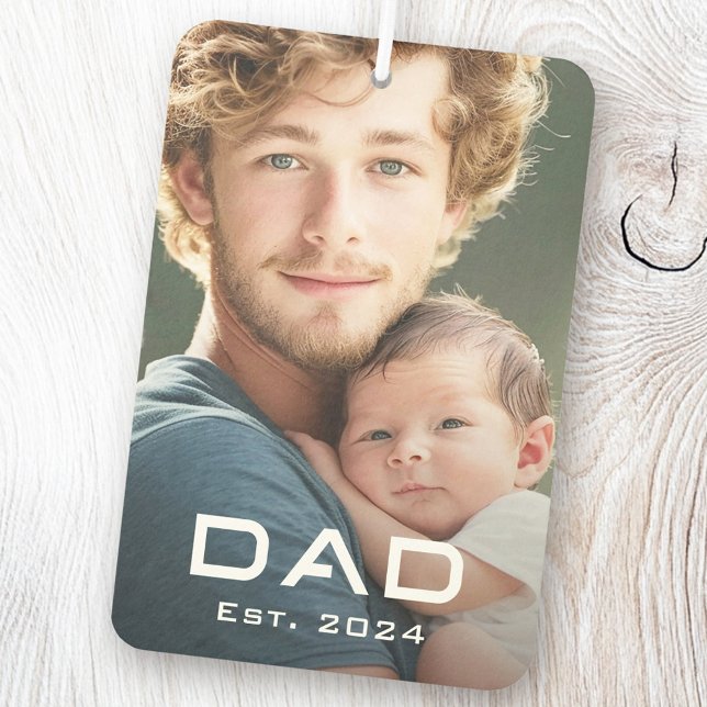 Modern dad est year father's day new baby photo car air freshener (Modern dad est year father's day new baby photo air freshener)
