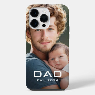 Modern dad est year father's day new baby photo iPhone 14 pro max case