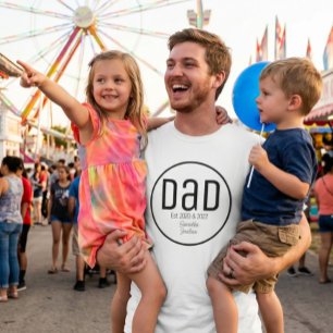 Modern Dad Established Simple Kids Names T-Shirt