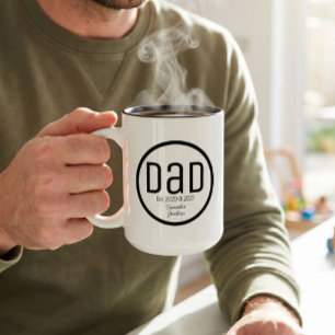 Modern Dad Established Simple Kids Names Two-Tone Coffee Mug