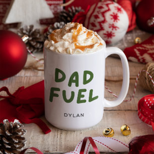 Modern Dad Fuel Personalised Gift for Dad Two-Tone Coffee Mug