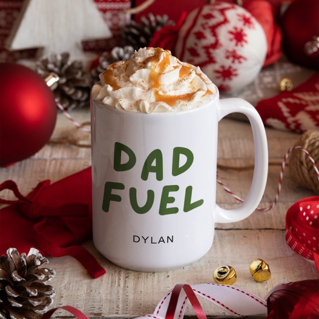 Modern Dad Fuel Personalised Gift for Dad Two-Tone Coffee Mug (Creator Uploaded)