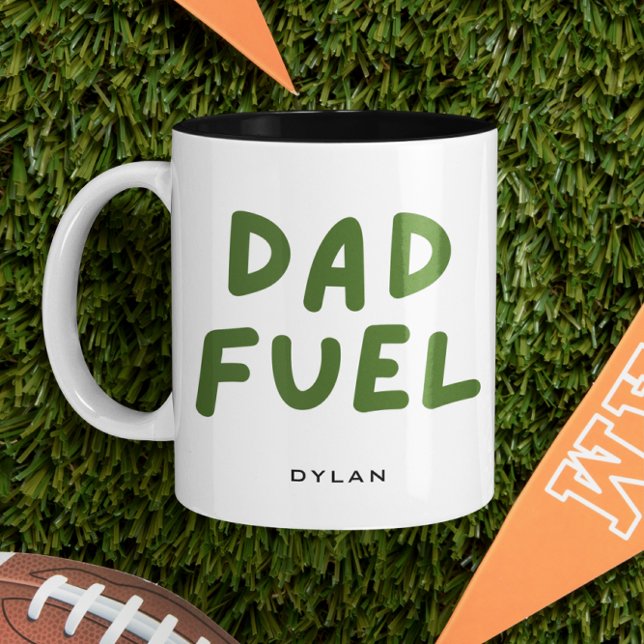 Modern Dad Fuel Personalised Gift for Dad Two-Tone Coffee Mug (Creator Uploaded)