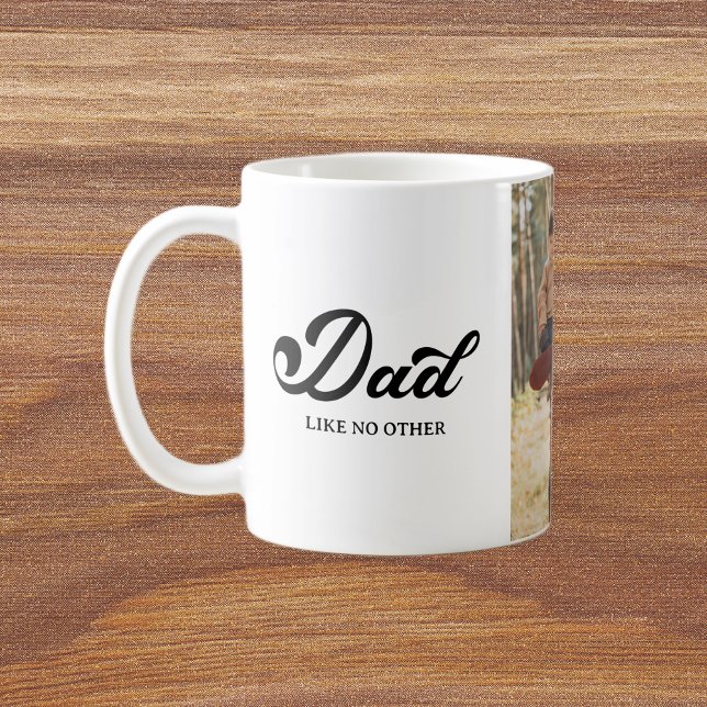 Modern Dad Like No Other Cool Typography Photo Coffee Mug (Creator Uploaded)