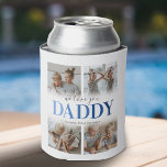 Modern Dad Photo Collage Can Cooler<br><div class="desc">Personalised father's day can cooler featuring a 4 family photo collage of the children,  the words "we love you daddy" in a trendy blue gradient font,  and the kids names.</div>