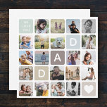 Modern Dad Photo Collage Father's Day Family Love<br><div class="desc">We love you,  Dad! Modern father's day photo collage design featuring 20 of your favourite family photos - and a custom message on a modern,  trendy muted earth tone backdrop. A wonderful keepsake gift!</div>