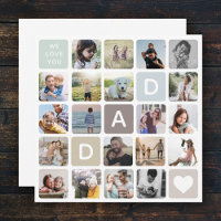 Modern Dad Photo Collage Father's Day Family Love