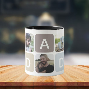 Modern Dad Photo Collage Father's Day Family Love Mug