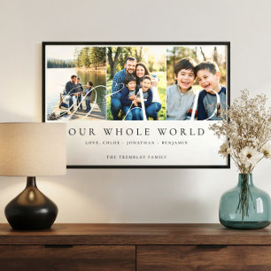 Modern Dad Photo Collage Fathers Day keepsake Gift Canvas Print