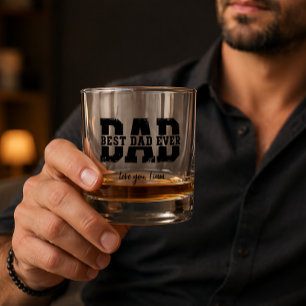 Modern Dad Photo   Personalised Father's Day Gift  Whiskey Glass