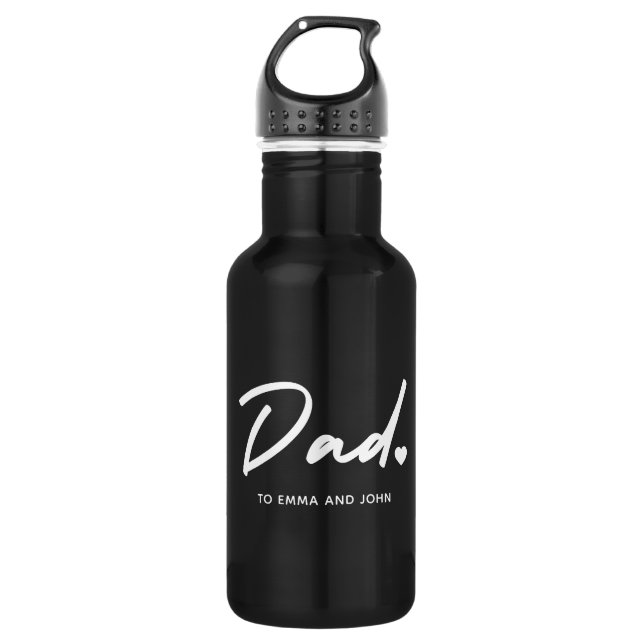 Modern Dad Script Kid's Name  532 Ml Water Bottle (Front)