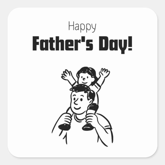 Modern Dad Sticker | best dad ever (Front)