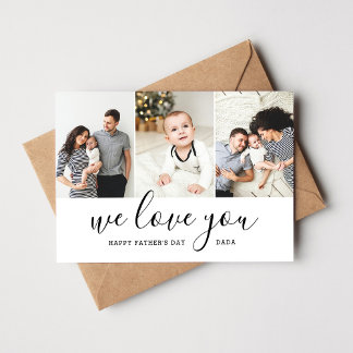 Modern Dada 3 Photo Collage Father's Day Card