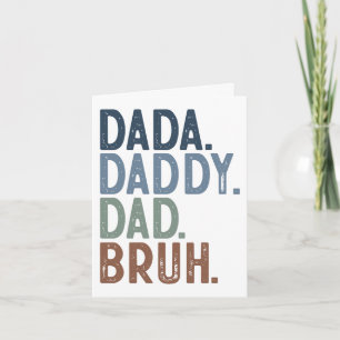 Modern DADA DADDY DAD BRUH PHOTO FATHER'S DAY Card