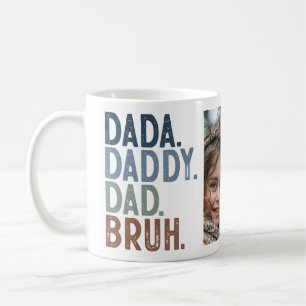 Modern DADA DADDY DAD BRUH PHOTO FATHERS DAY Coffee Mug