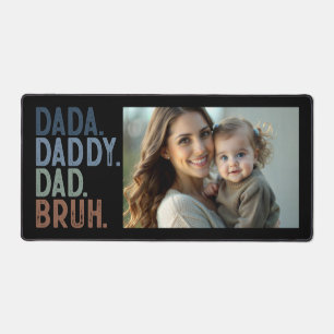modern DADA DADDY DAD BRUH PHOTO FATHER'S DAY Desk Mat