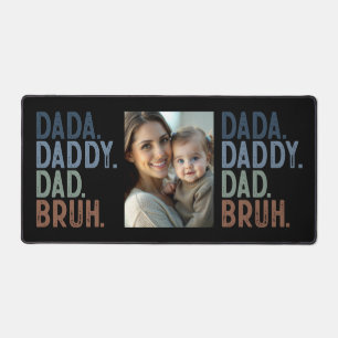 modern DADA DADDY DAD BRUH PHOTO FATHER'S DAY Desk Mat