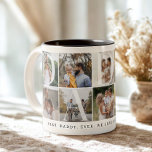 Modern Daddy Collage, 10 Photo Grid, Gift for Dad Two-Tone Coffee Mug<br><div class="desc">This is a 10 photo grid collage that spells out the word DADDY along with a custom message. Perfect as a gift for dad for father's day or his birthday,  or Christmas. Keep your memories alive while drinking your morning coffee. Photos by prostooleh / Freepik.</div>