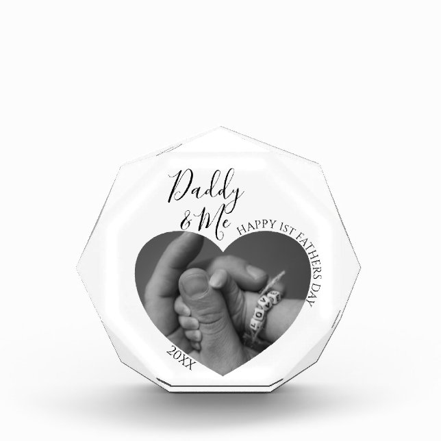 Modern Daddy & Me | Heart Photo  (Front)