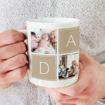 Modern Daddy Photo Collage Custom Giant Coffee Mug<br><div class="desc">Customise this mug with your own photos and give it as a gift!!</div>