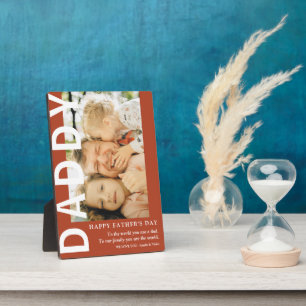 Modern DADDY Photo & Quote Father's Day Plaque