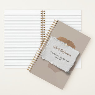 Modern Daily Motivation Soft Mocha Mist Notebook