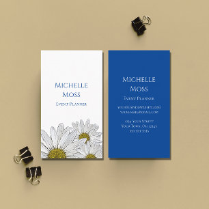 Modern Daisies Trendy Floral Event Planner Business Card