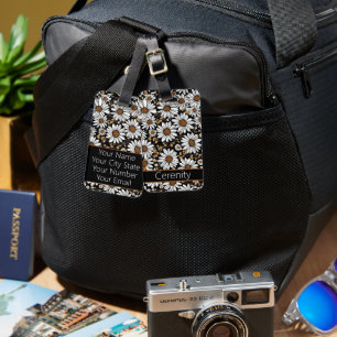 Modern Daisy Pattern Luggage Tag