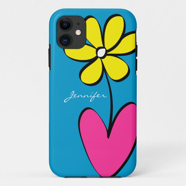 Modern Daisy Personalised iPhone 5/5S Case (Back)
