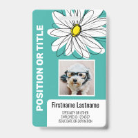 Modern Daisy with Photo, logo employee ID
