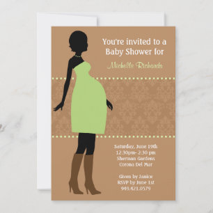 Modern Damask Baby Shower Invitation