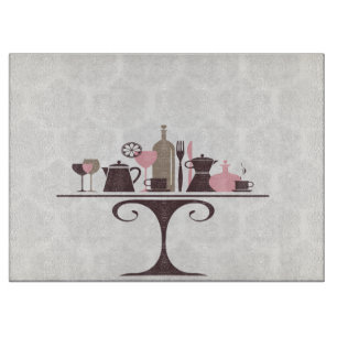 Modern Damask Kitchenware Cutting Board