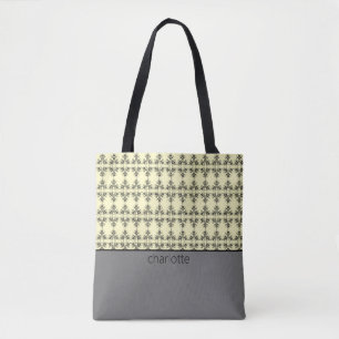 Modern Damask Pattern Tote Bag