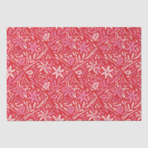 Modern Damask Poinsettia Ornament Tissue Paper