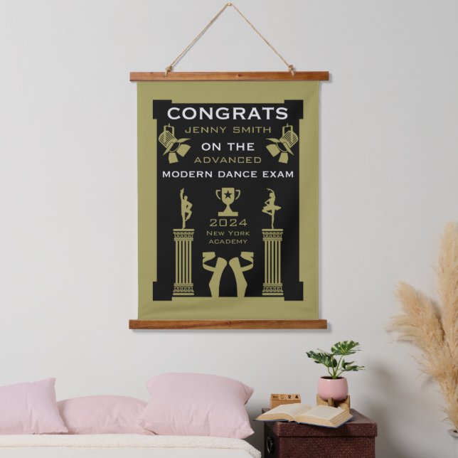  Modern Dance Congratulations Hanging Tapestry (Bedroom)