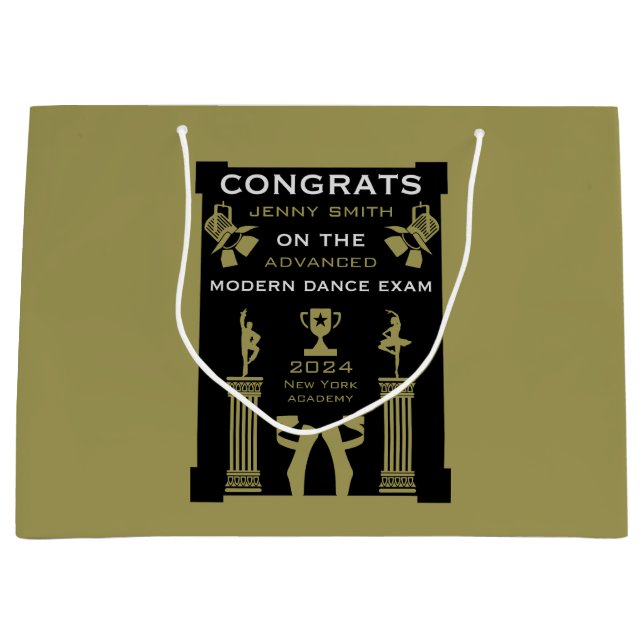  Modern Dance Congratulations Large Gift Bag (Front)