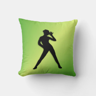 Modern Dance Green Cushion