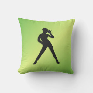 Modern Dance Green Cushion