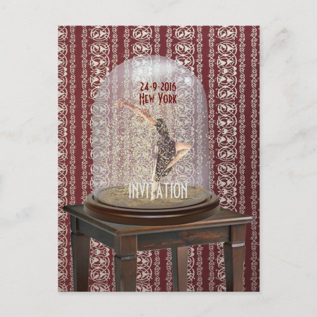 MODERN DANCE INVITATION Postcard (Front)