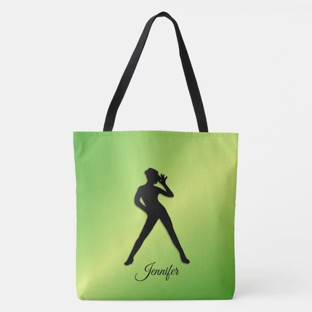 Modern Dance with Name Tote Bag (Front)