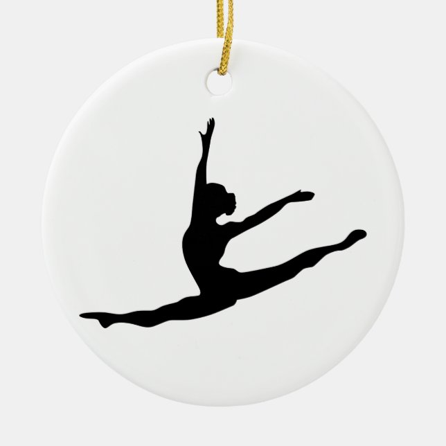 Modern Dancer Ceramic Ornament (Front)