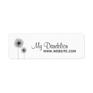 Modern Dandelion Flower CUSTOM COLOR Label Return Address Label