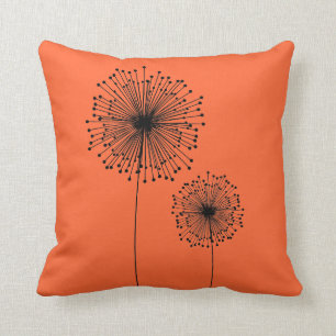 Modern Dandelion Flower CUSTOM COLOR  Pillows